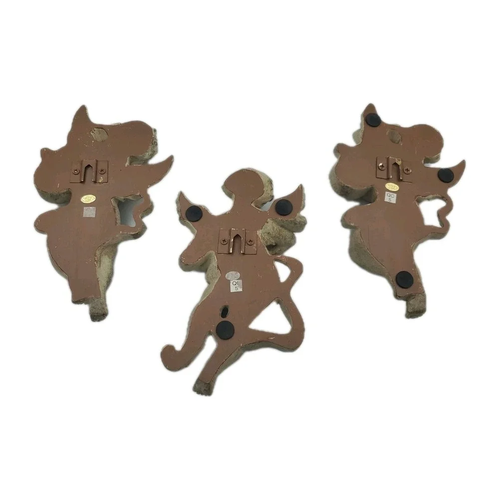 Set‎ Of 3 Cherub Musical Angels Wall Hanging Home Decor